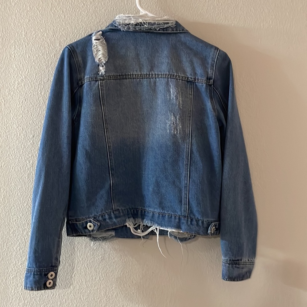 Distressed Denim Jacket - image 3